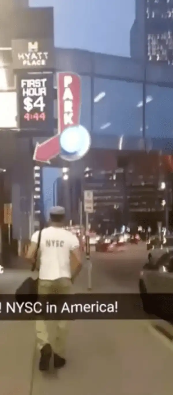 Watch Video Of The Youth Corper Spotted In The United States